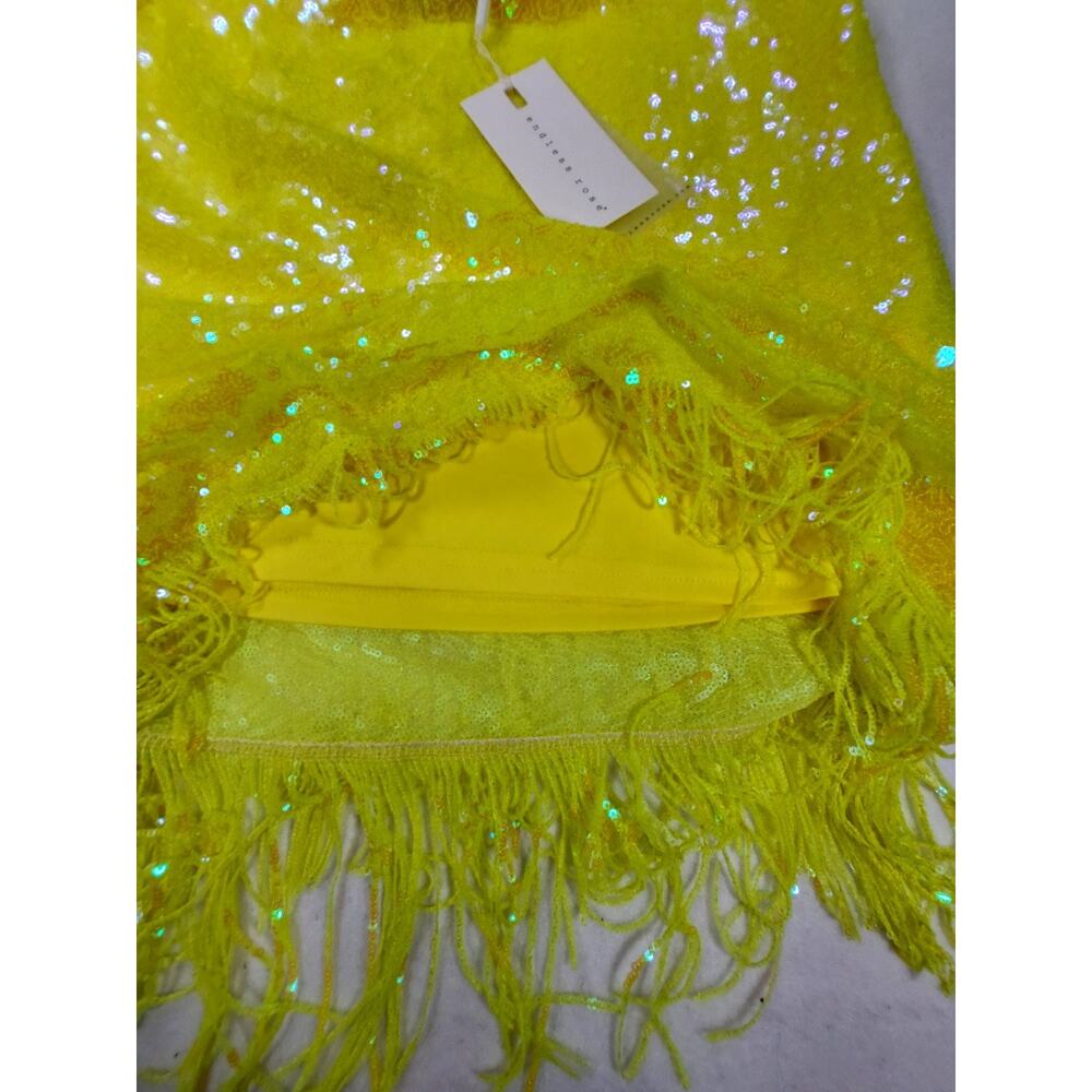 NWT Endless Rose Sequin Mini Tassel Luna Skirt Festive Party Shimmer & Shake Med - Picture 4 of 9